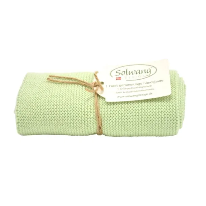 Solwang Design handdoek 32 x 47 cm katoen Light Dusty Green