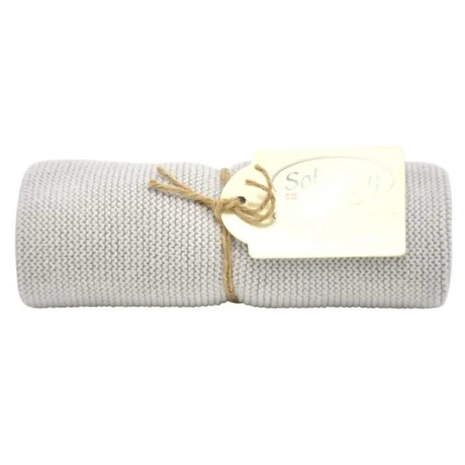 Solwang Design handdoek 32 x 47 cm katoen Light Steel Grey