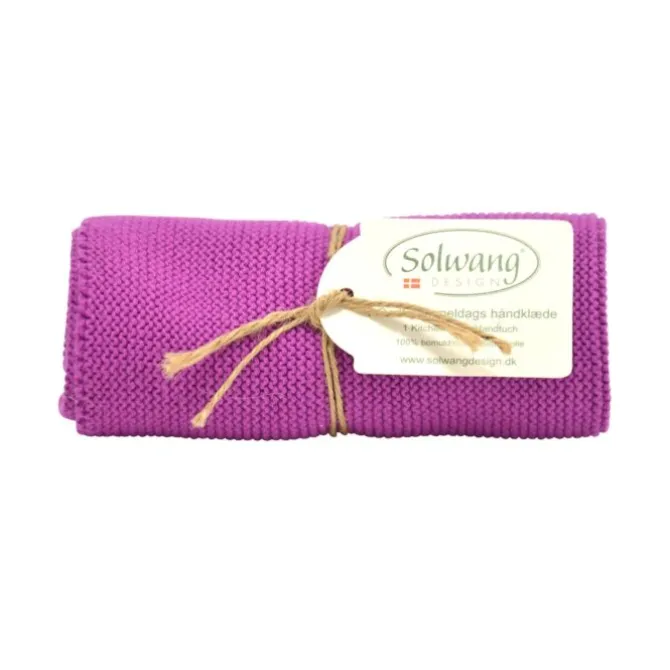 Solwang Design handdoek 32 x 47 cm katoen dark dusty powder