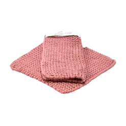 Solwang Design pannenlap 22 x 22 cm katoen Pink 2 stuks