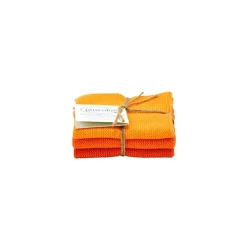 Solwang Design vaatdoekjes 25 x 25 cm katoen Orange Combi 3 stuks