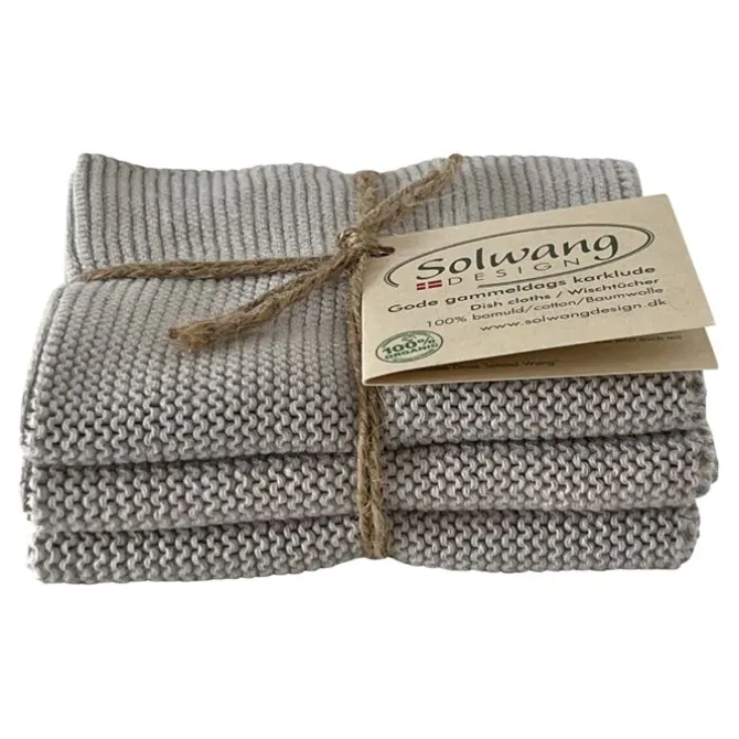 Solwang Design vaatdoekjes 25 x 25 cm katoen Nature/Warm gre