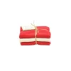 Solwang Design vaatdoekjes 25 x 25 cm katoen Nature/Warm Red 3 stuks
