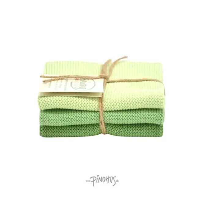 Solwang Design vaatdoekjes 25 x 25 cm katoen Dusty Green 3-delig