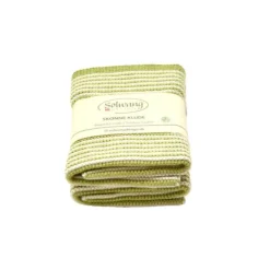 Solwang Design vaatdoekjes 25 x 25 cm katoen Moss Green Stripes 2 stuks