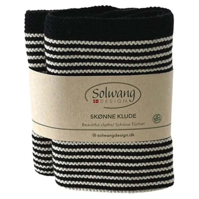 Solwang Design vaatdoekjes 25 x 25 cm katoen Red Stripes 2