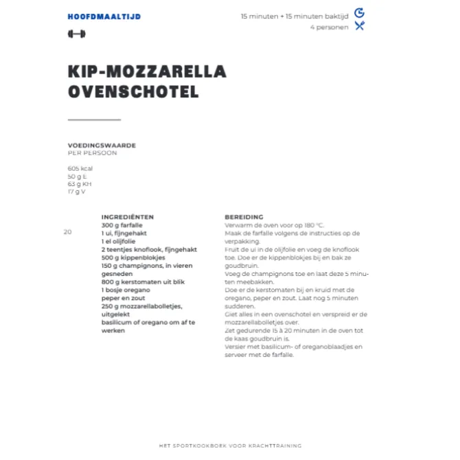 Sportkookboek voor krachtsporters
