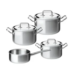 Spring Brigade Premium pannenset met rvs deksels 4-delig rvs