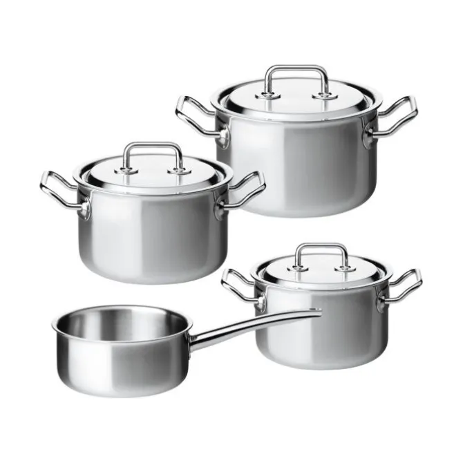 Spring Brigade Premium pannenset met rvs deksels 4-delig rvs