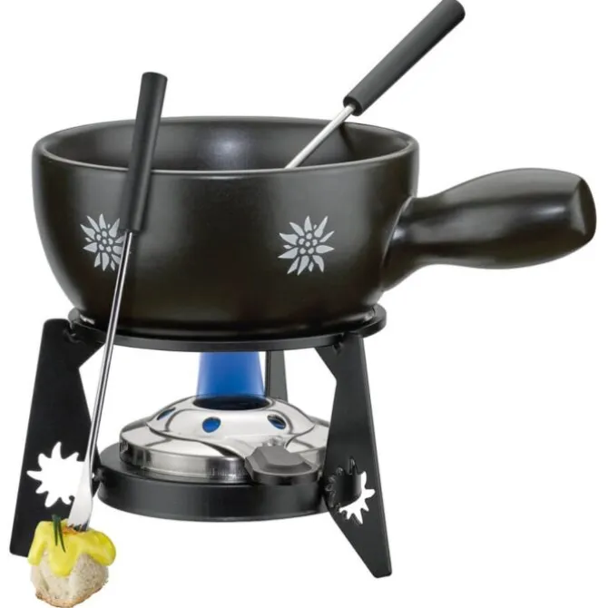 Spring Edelweiss mini-fondueset ø 14 cm 2-persoons zwart