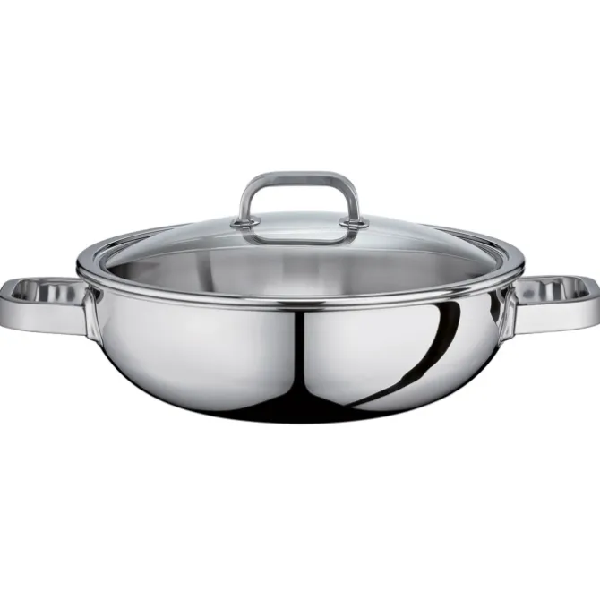 Spring Finesse2+ wok met glasdeksel ø 30 cm rvs