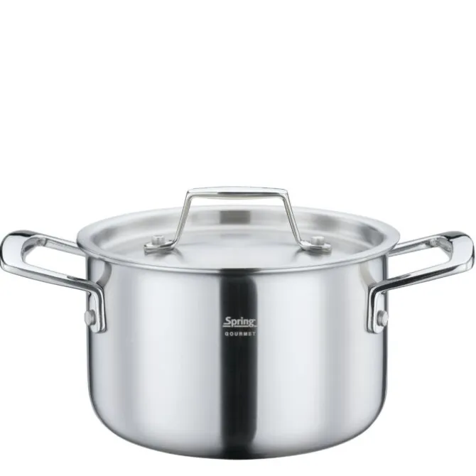 Spring Gourmet pannenset met steelpan rvs 4-delig