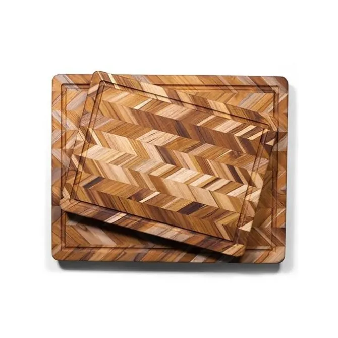 Teakhaus Heavy snijplank visgraat 41 x 30 x 3,8 cm