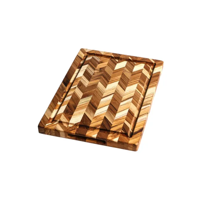 Teakhaus Herringbone snijplank 36 x 26 cm teakhout