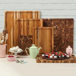 Teakhaus Scandi kopshouten snijplank 46 x 36 cm teakhout