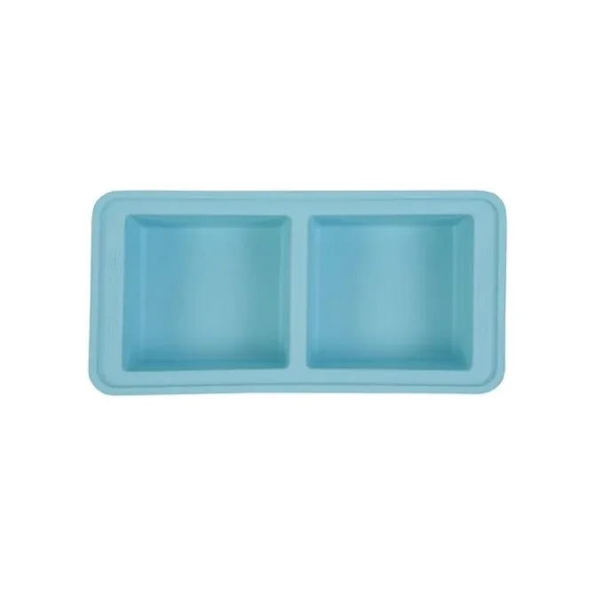 The Original Food Cube mealprepbak 2 x 500 ml silicone Blue