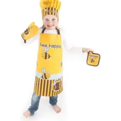 Tiseco Bees kinderset keukentextiel katoen 4-delig