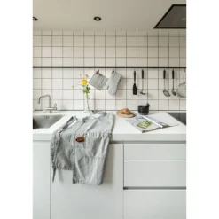 Tiseco Havana ovenwant 18 x 32 cm katoen light grey