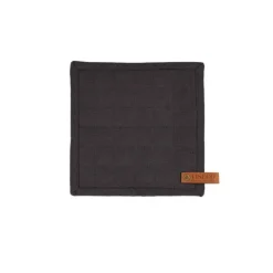 Tiseco Havana pannenlap 20 x 20 cm katoen zwart 2 stuks