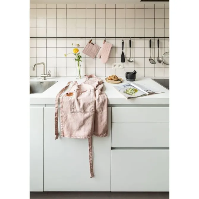 Tiseco Havana schort 70 x 85 cm katoen pink