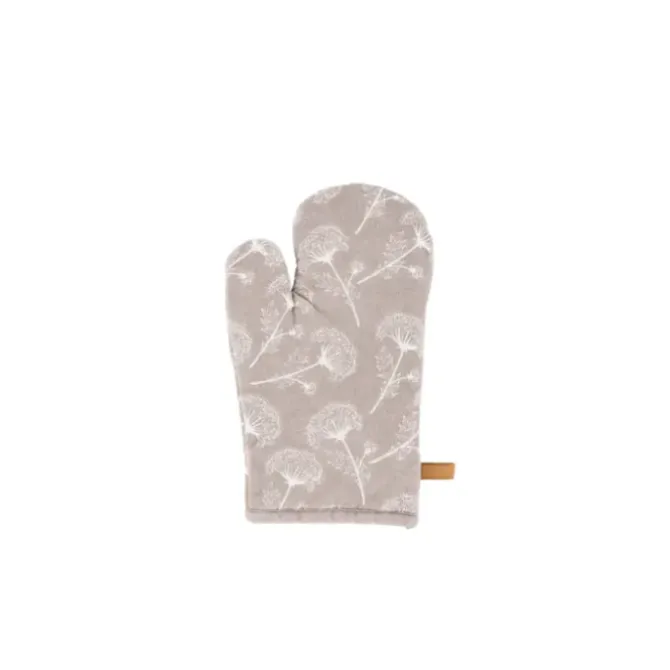 Tiseco Myrna Floral ovenwant 18 x 28 cm katoen taupe
