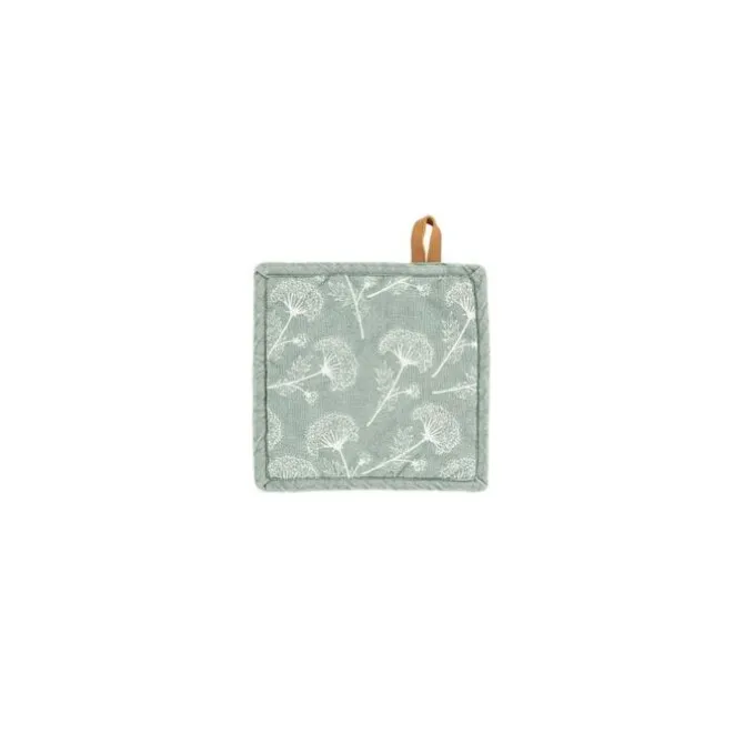 Tiseco Myrna Floral pannenlap 20 x 20 cm katoen green