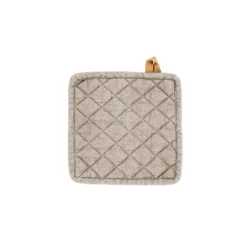 Tiseco Myrna pannenlap 20 x 20 cm katoen taupe 2 stuks