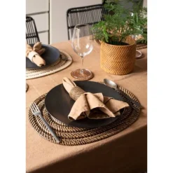 Tiseco Myrna servet 40 x 40 cm katoen indian tan 2 stuks