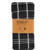 Tiseco Oman vaatdoek 32 x 35 cm katoen zwart 6 stuks