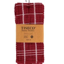 Tiseco Oman vaatdoek 32 x 35 cm katoen sand 6 stuks