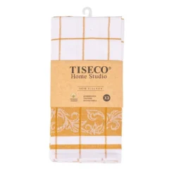 Tiseco Pharao Arabesque theedoek 50 x 70 katoen camel 3 stuks