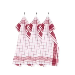 Tiseco Pharao Arabesque theedoek 50 x 70 katoen red 3 stuks