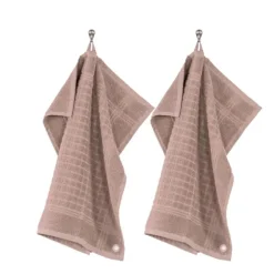Tiseco Pharao handdoek 50 x 50 cm katoen dark blue 2 stuks
