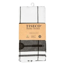 Tiseco Pharao Utensils theedoek 50 x 70 cm katoen zwart