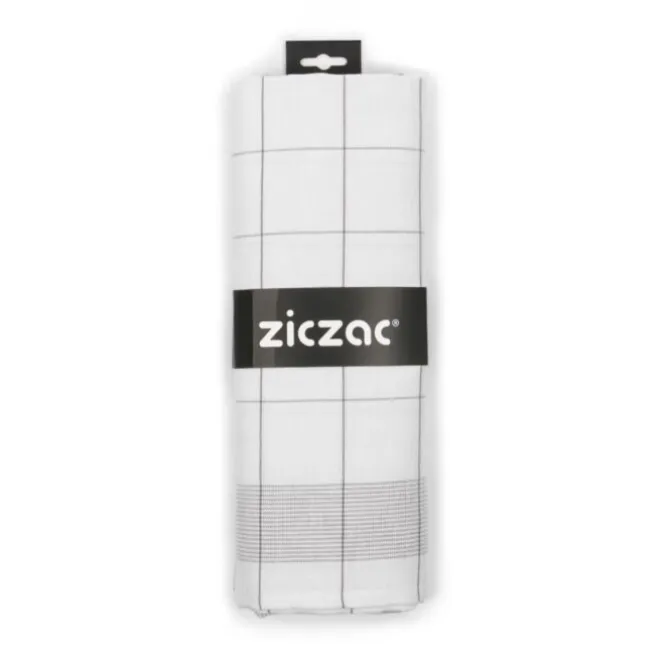 Tiseco professionele theedoek 55 x 75 cm katoen grijs 2 stuks