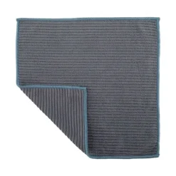 Tiseco Rib vaatdoek 30 x 30 cm microvezel dark grey 2 stuks