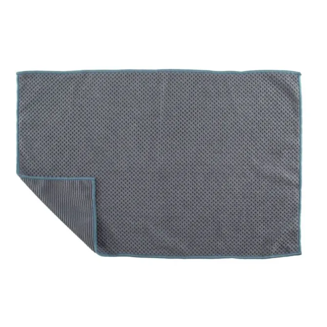Tiseco Rice keukendoek 40 x 60 cm microvezel stone blue 2 stuks
