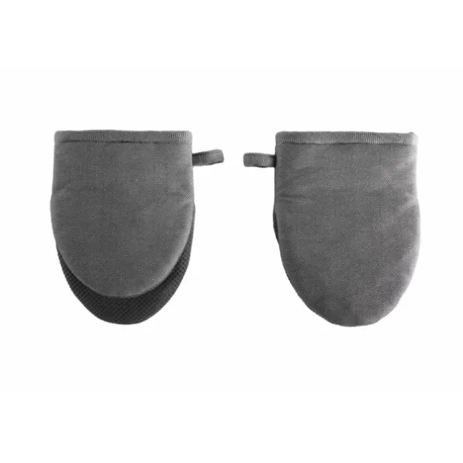 Tiseco Ruga Gripper 14 x 20 cm katoen zwart 2 stuks