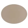 Tiseco Trudo placemat ovaal 33 x 45 cm vegan leer grey