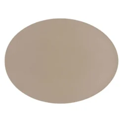 Tiseco Trudo placemat ovaal 33 x 45 cm vegan leer sand