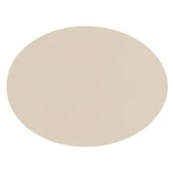 Tiseco Trudo placemat ovaal 33 x 45 cm vegan leer cream