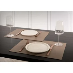 Tiseco Trudo placemat 33 x 45 cm vegan leer taupe