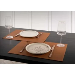 Tiseco Trudo placemat 33 x 45 cm vegan leer grey