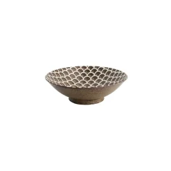 Tokyo design Iga Matte Mermaid saladeschaal ø 25 cm keramiek donkerbruin
