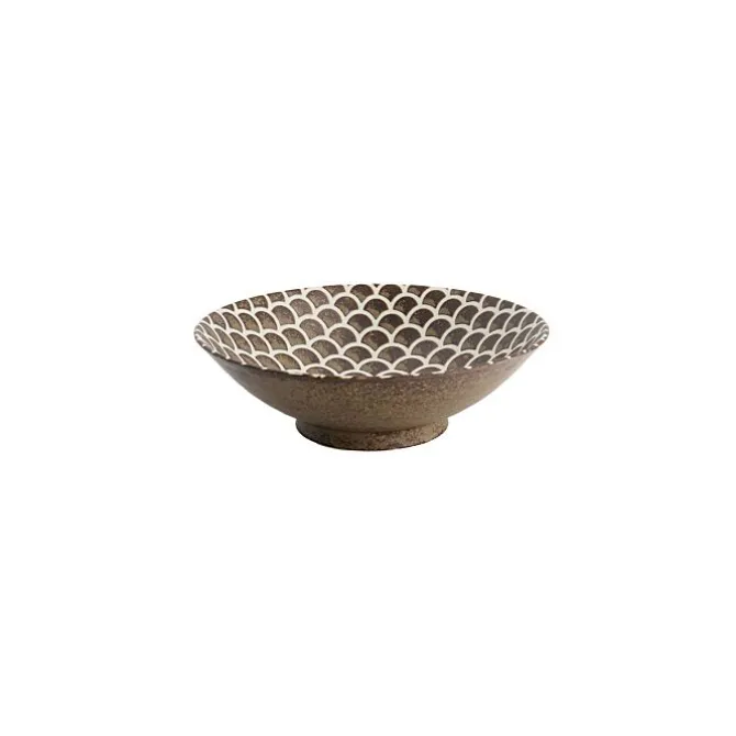 Tokyo design Iga Matte Mermaid saladeschaal ø 25 cm keramiek donkerbruin