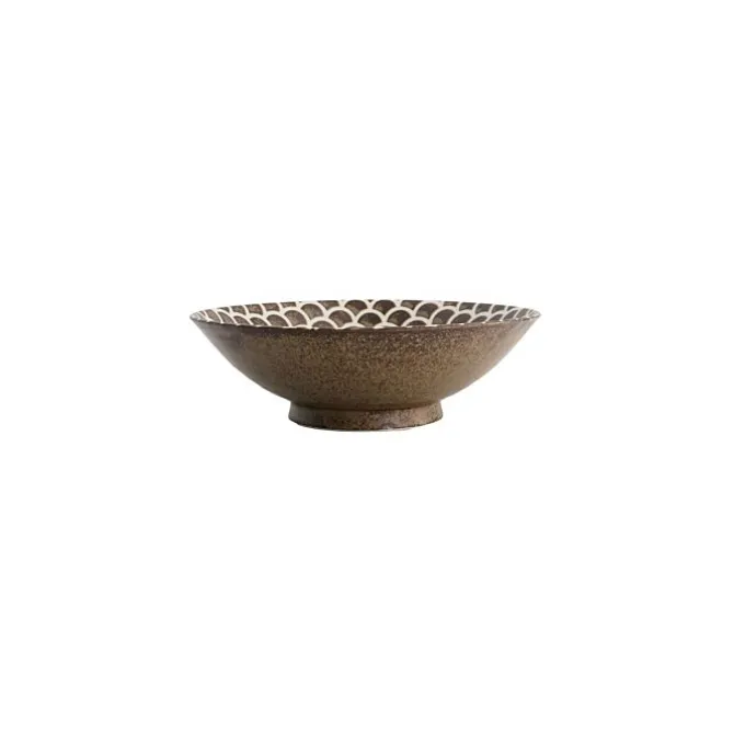 Tokyo design Iga Matte Mermaid saladeschaal ø 25 cm keramiek donkerbruin