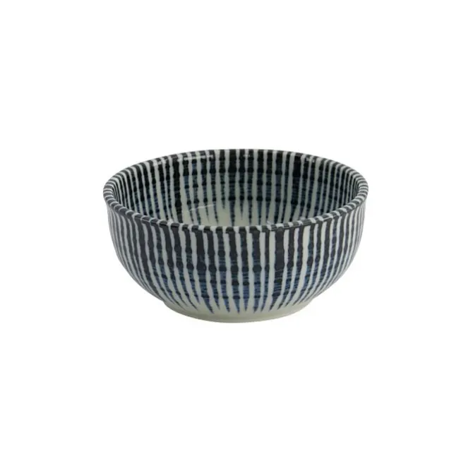 Tokyo design Shin Tokusa kom ø 10,7 cm keramiek crème blauw gestreept