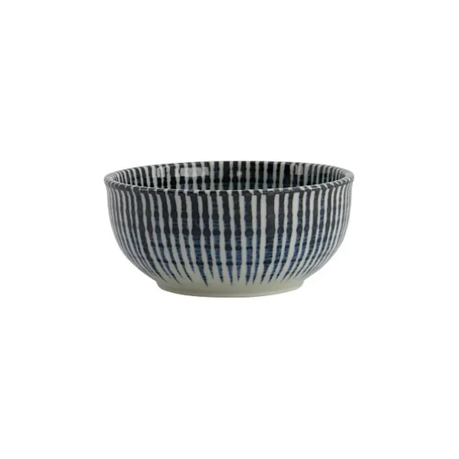 Tokyo design Shin Tokusa kom ø 10,7 cm keramiek crème blauw gestreept