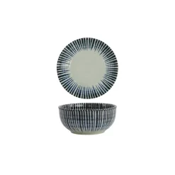 Tokyo design Shin Tokusa kom ø 10,7 cm keramiek crème blauw gestreept