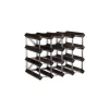 Traditional Wine Rack Co. wijnrek voor 16 flessen 42 x 32,4 cm verbrande eik bruin